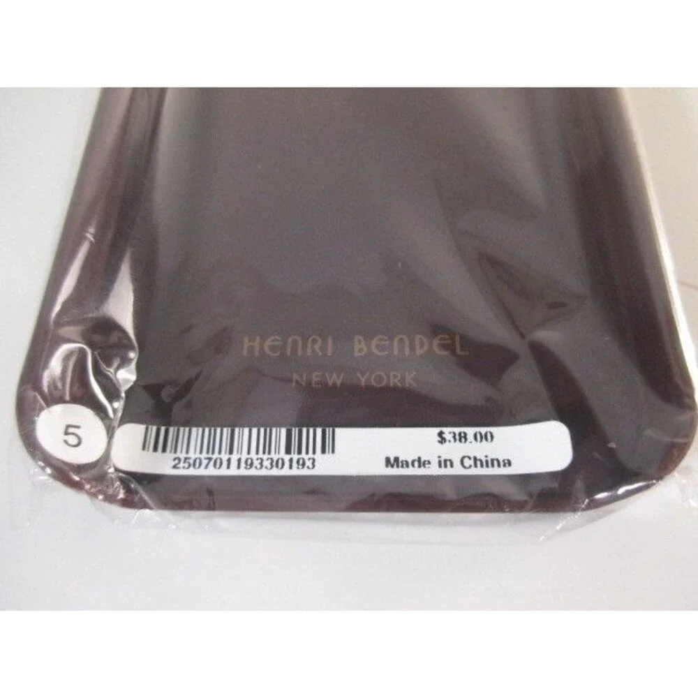 Henri Bendel Brown Monogram Case for iPhone 5 Cell Phone Case NWT $38 VINTAGE